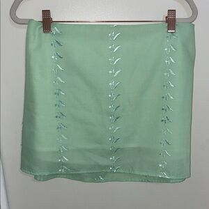NWOT Enduring Kairos Mint Green Embroidered Women's Franca Skirt | M